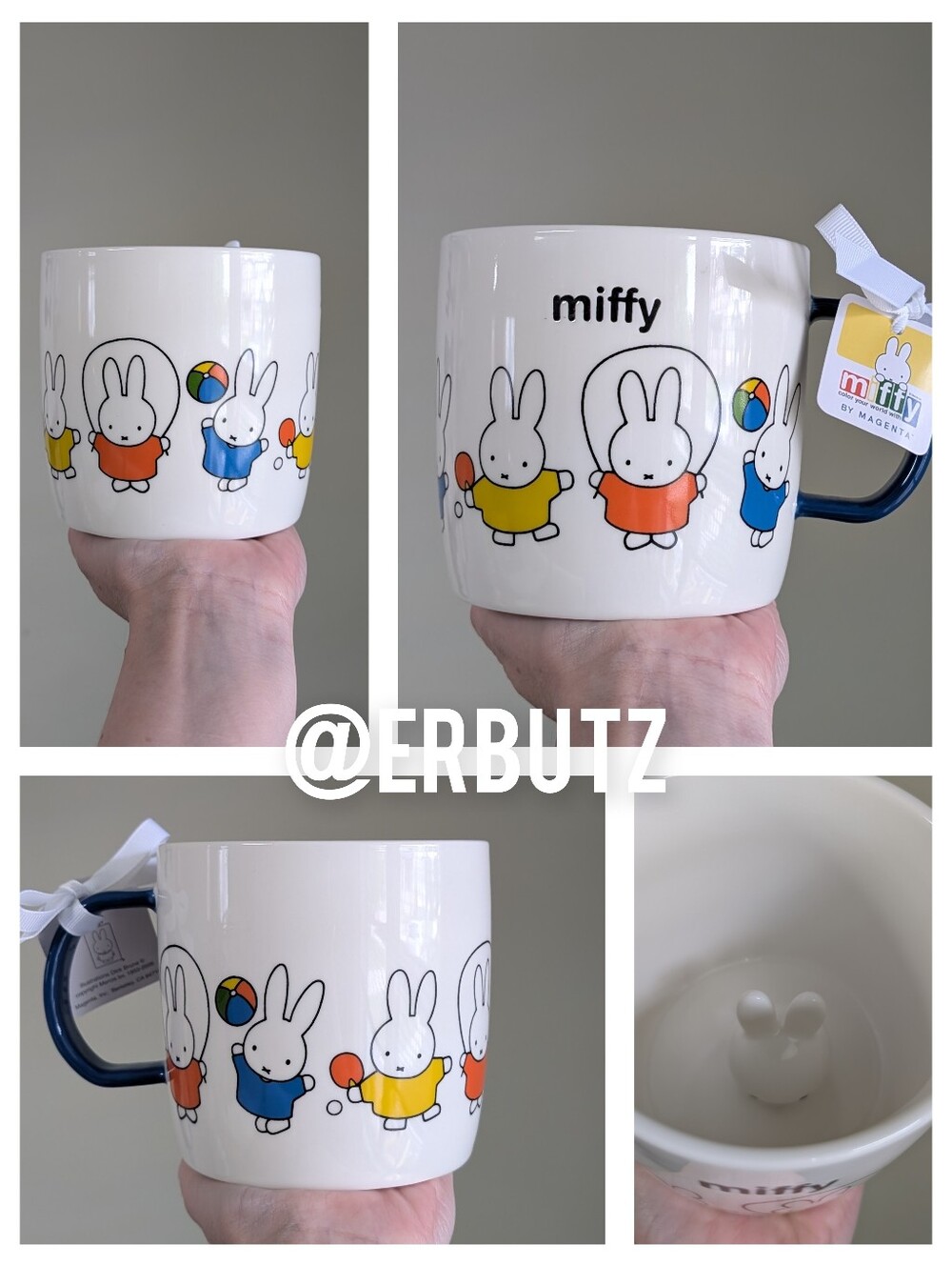 Miffy x Magenta Classic Summer Sports Miffy Mug w/ Interior Miffy Head Figural🐰